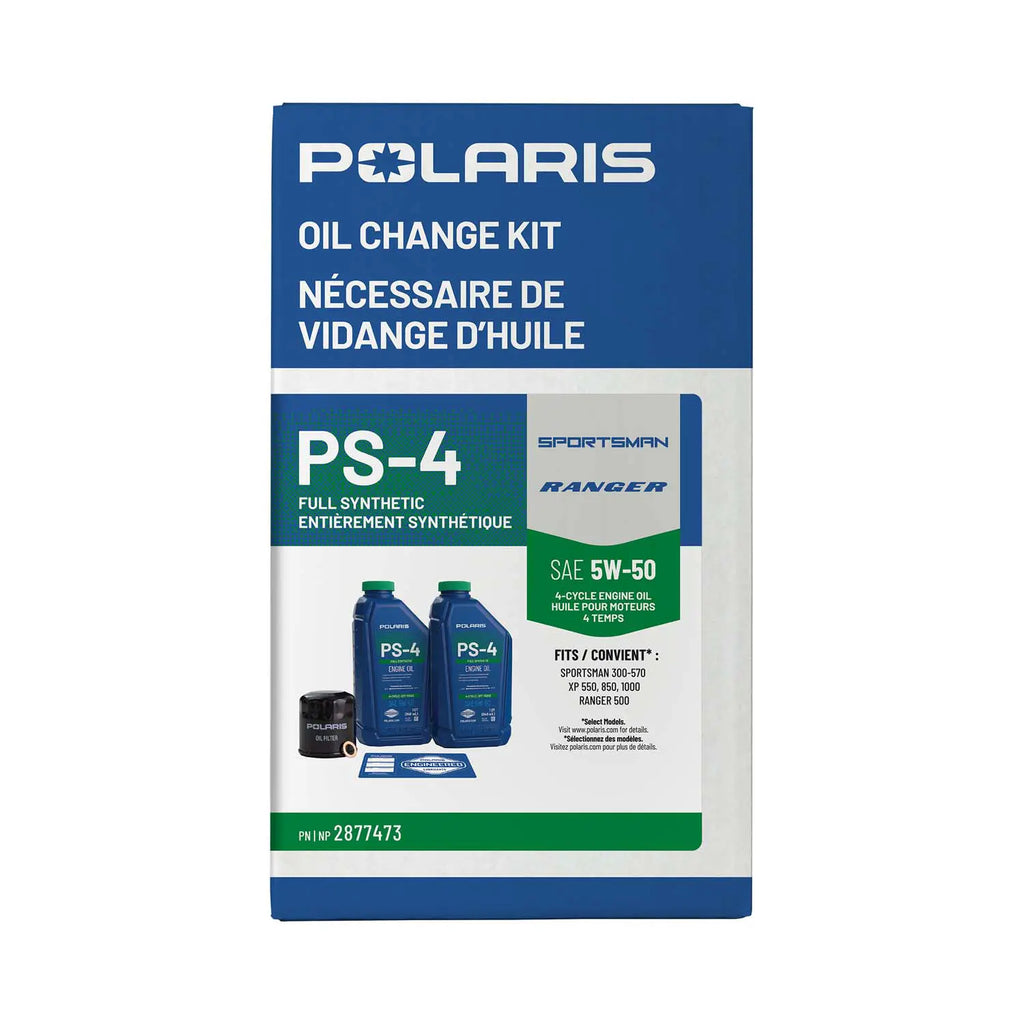 Polaris PS-4 5W-50 Oil Change Kit for Sportsman, Scrambler & Ranger | 2877473