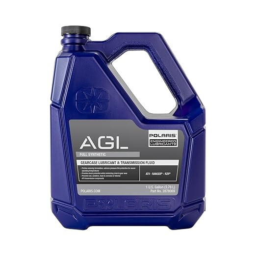 Polaris AGL Full Synthetic Automatic Gearcase Lubricant and Transmission Fluid for Off Road Vehicles with 4 Stroke Engine, 1 Gallon, for ATV UTV SxS Maintenance | 2878069