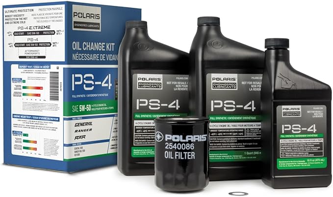 Polaris PS-4 5W-50 Oil Change Kit for RZR, Ranger, General & XPEDITION | 2879323