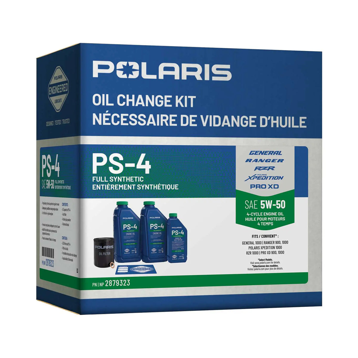Polaris PS-4 5W-50 Oil Change Kit for RZR, Ranger, General & XPEDITION | 2879323
