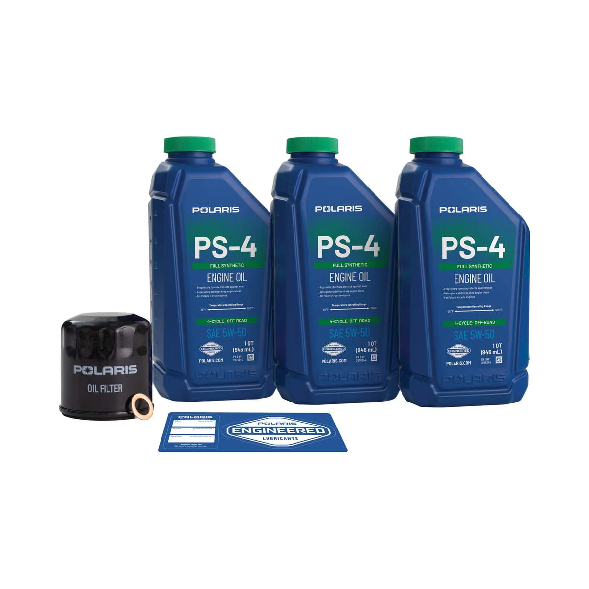 Polaris PS-4 5W-50 Oil Change Kit for RZR Turbo, Pro XP & Pro S | 2881696