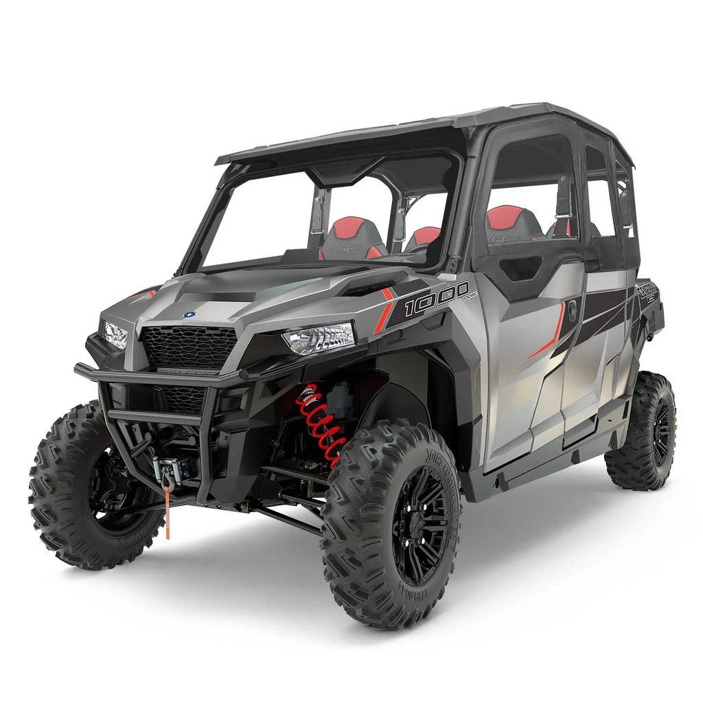 Polaris General Zip Window Upper Doors, Front & Rear, Canvas, Set of 4 | 2891287