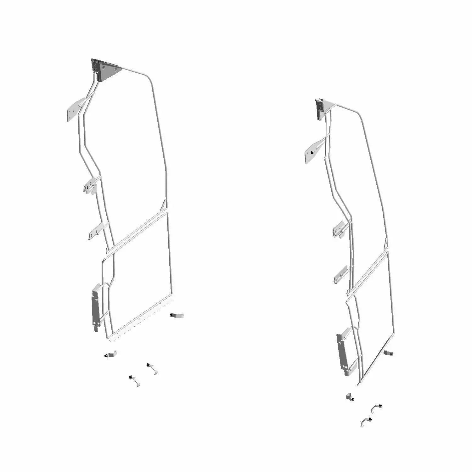 Polaris General Zip Window Upper Doors, Front & Rear, Canvas, Set of 4 | 2891287