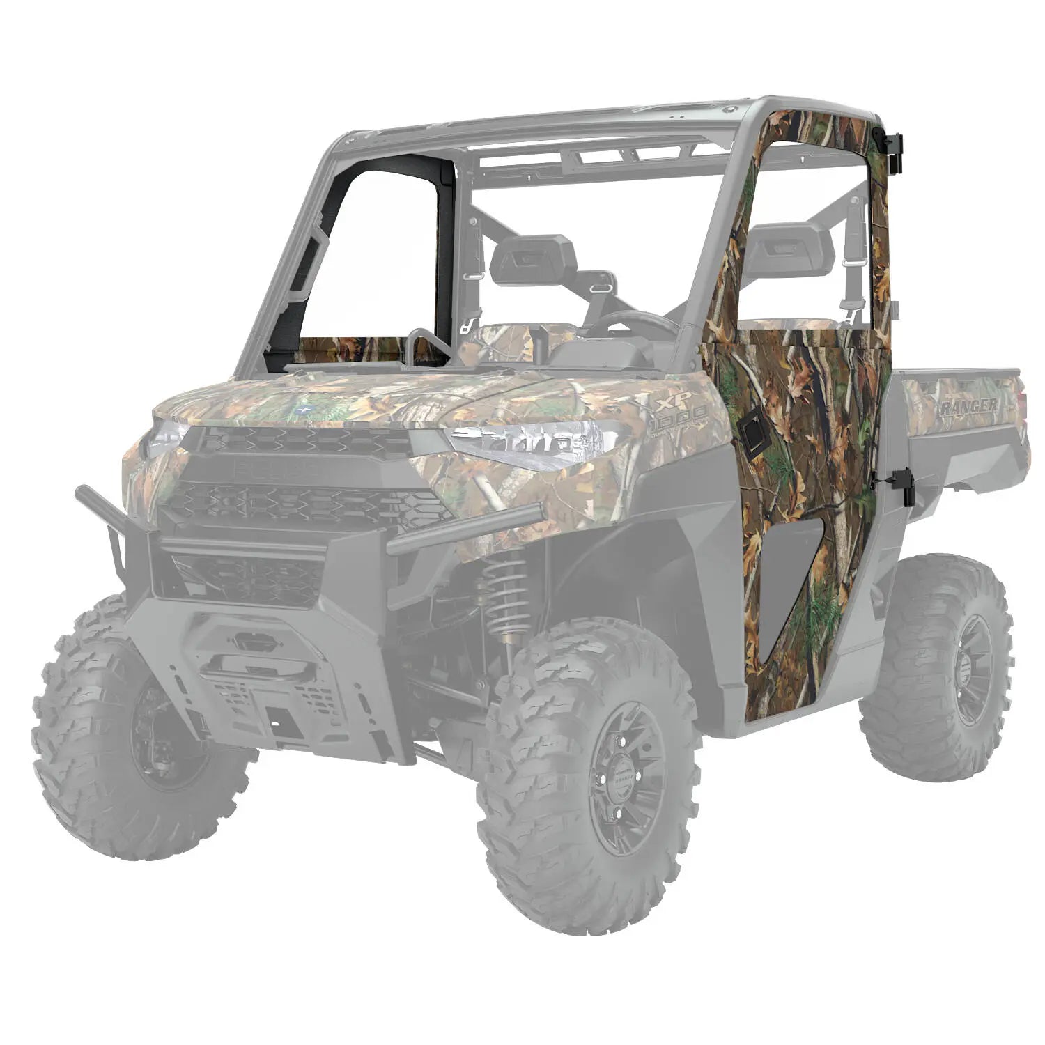 Polaris Ranger Lock & Ride Zip Window Doors for Ranger XP 1000 & Crew, Front, Canvas, Set of 2 | 2882903