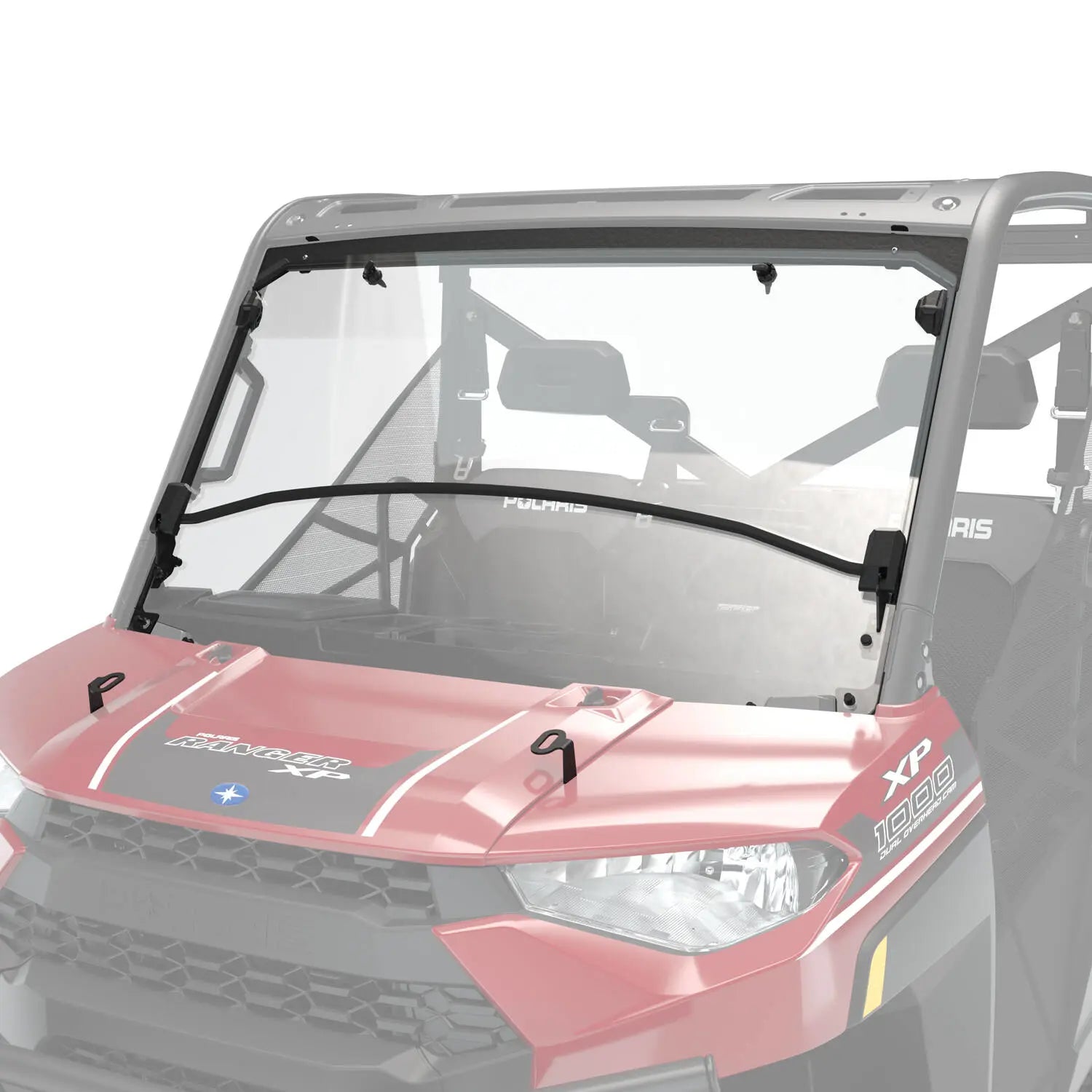 Polaris Full Flip-Down Windshield, Hard Coat Poly for Ranger 1000, XP 1000 and XP Kinetic | 2884139