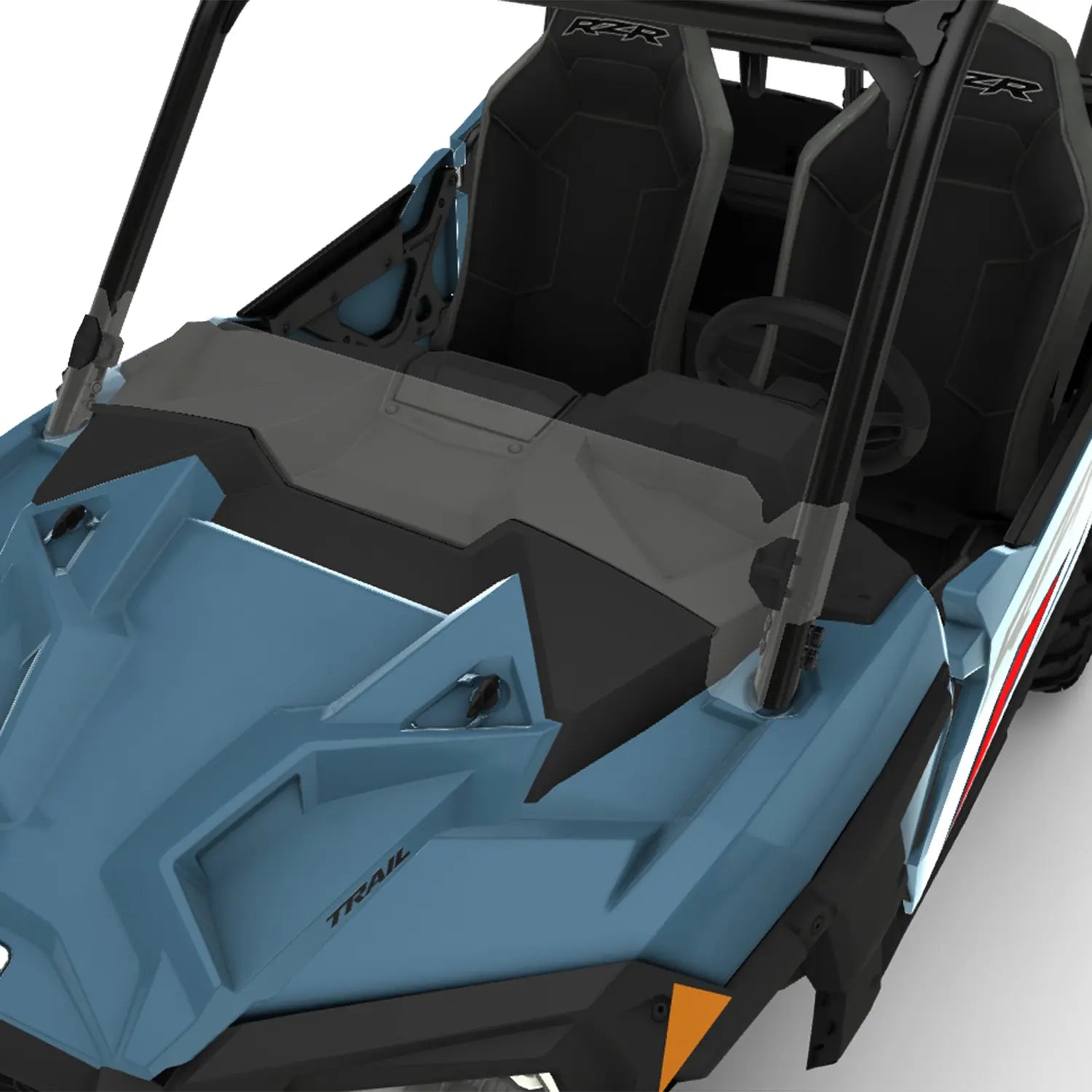 Polaris RZR Hard Coat Poly Lock & Ride Half Windshield | 2884768