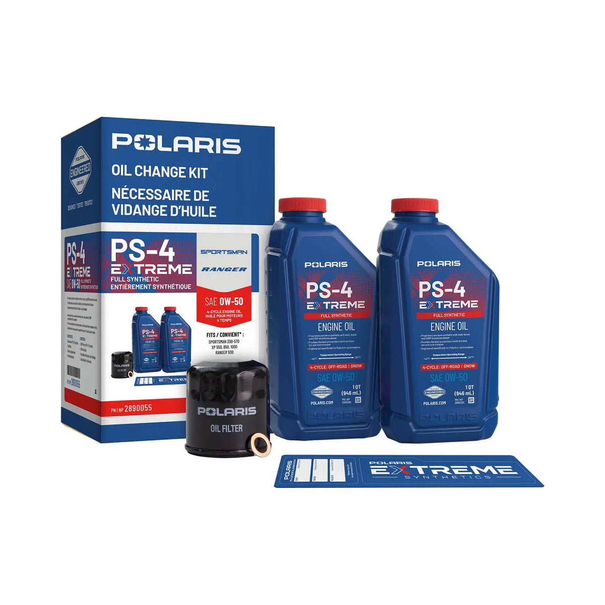Polaris PS-4 Extreme 0W-50 Oil Change Kit for Sportsman & Scrambler | 2890055