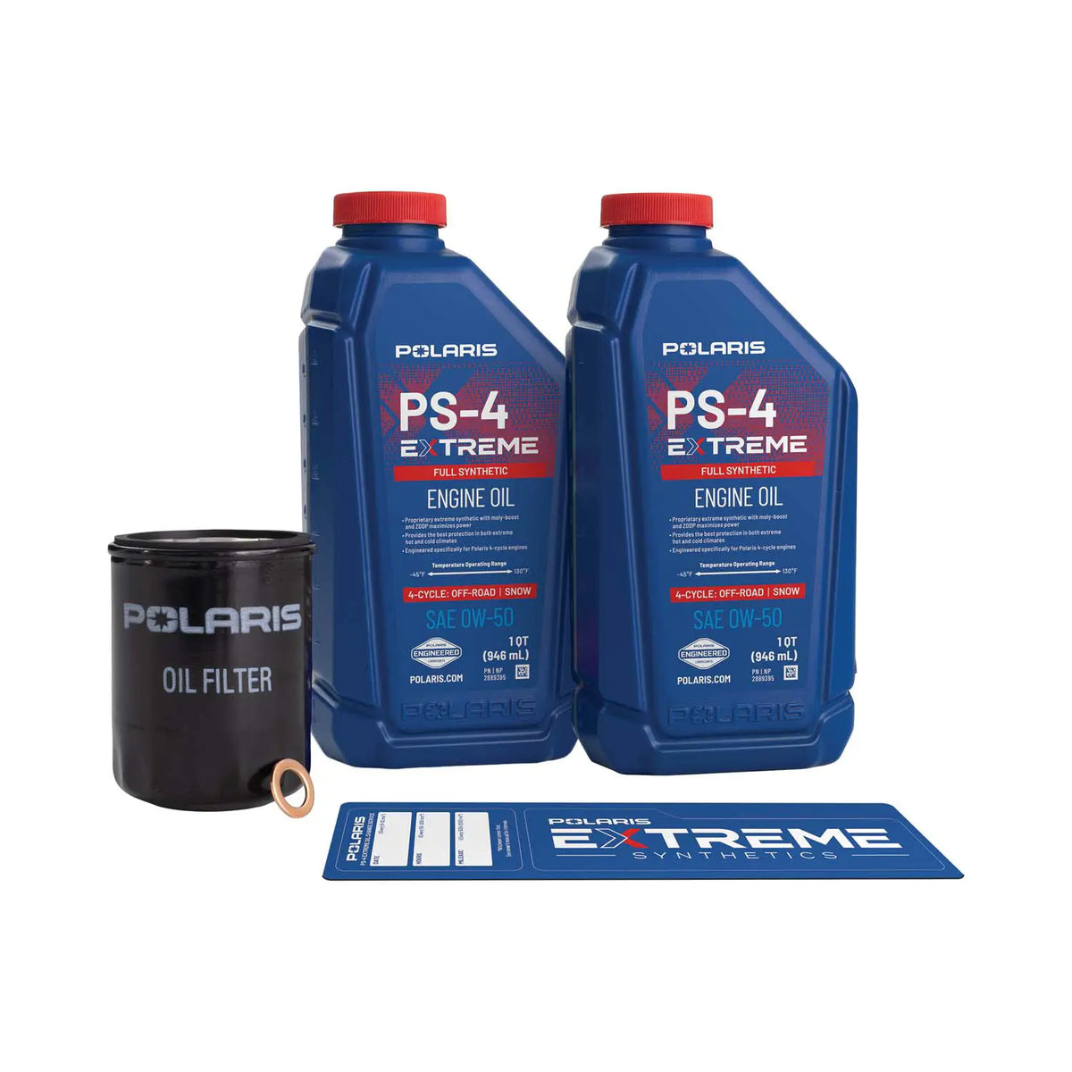Polaris PS-4 Extreme 0W-50 Full Synthetic Oil Change Kit for Ranger, RZR & Sportsman | 2890056