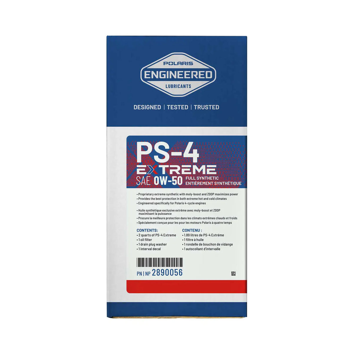 Polaris PS-4 Extreme 0W-50 Full Synthetic Oil Change Kit for Ranger, RZR & Sportsman | 2890056