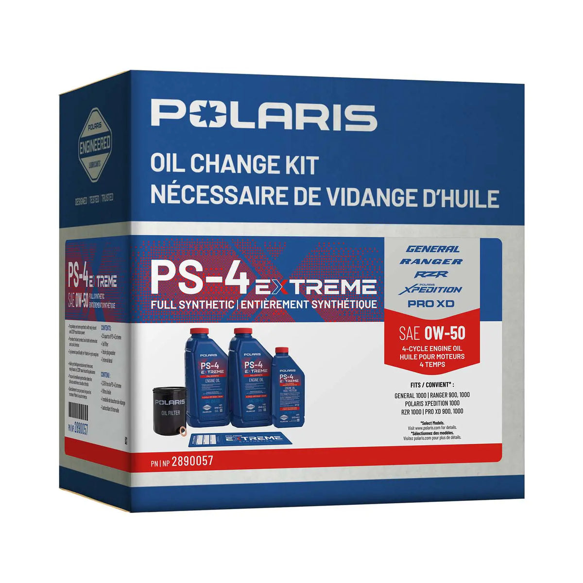 Polaris PS-4 Extreme 0W-50 Oil Change Kit for RZR, Ranger, General & XPEDITION | 2890057