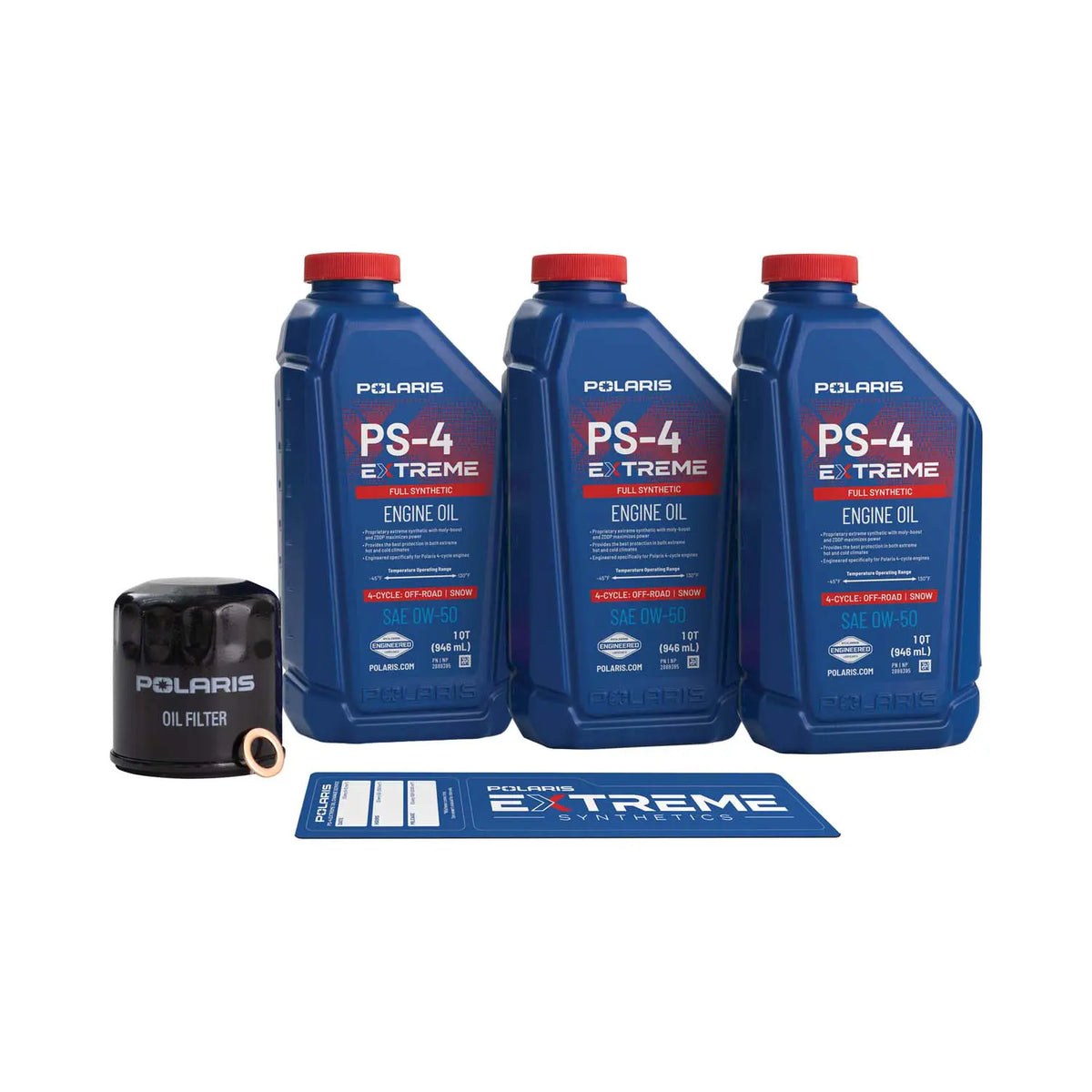 Polaris PS-4 Extreme 0W-50 Oil Change Kit for RZR Turbo, Pro XP & Pro S | 2890058