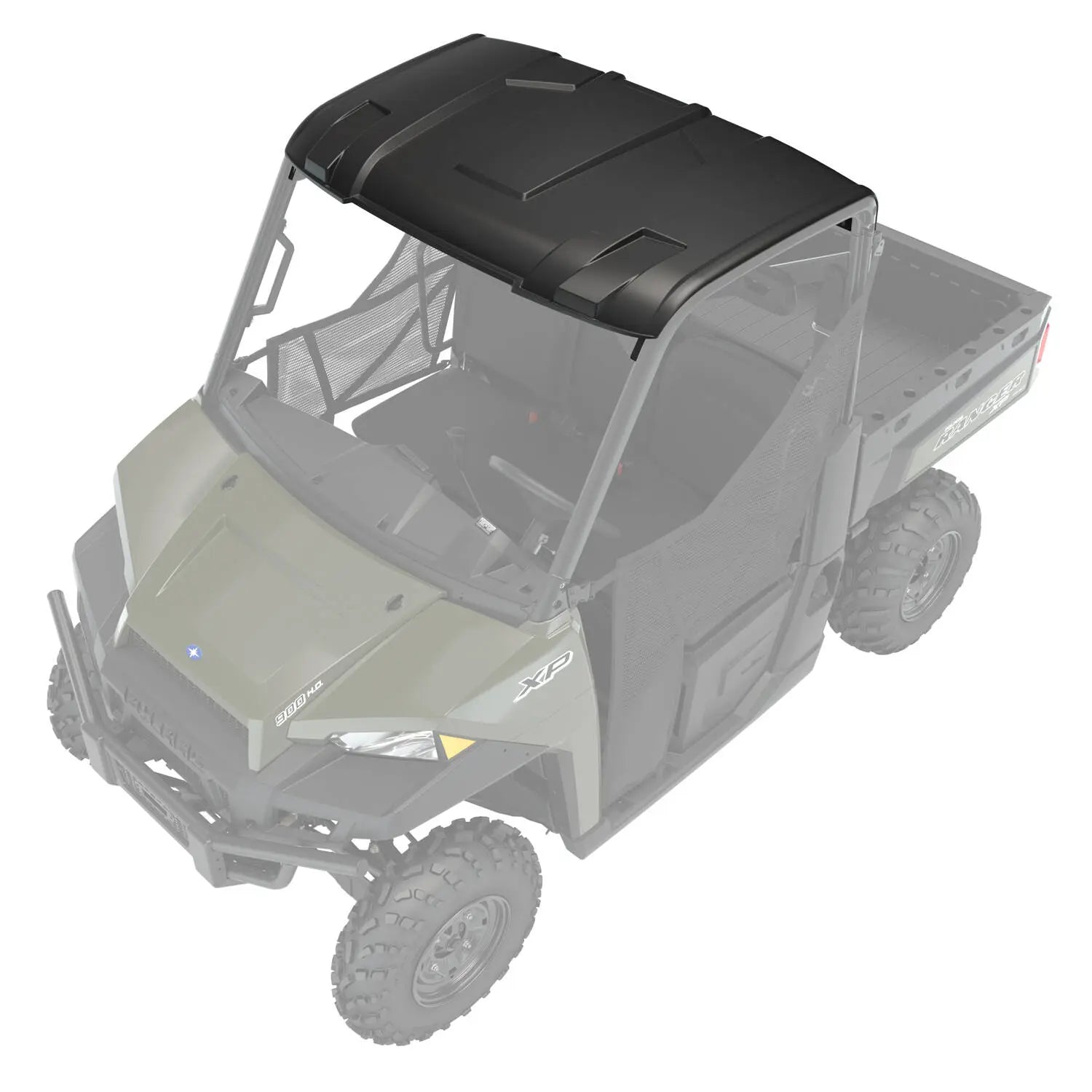 Polaris Ranger Poly 3-Seat Premium Roof with Lock & Ride Technology with Liner, Black | 2890684
