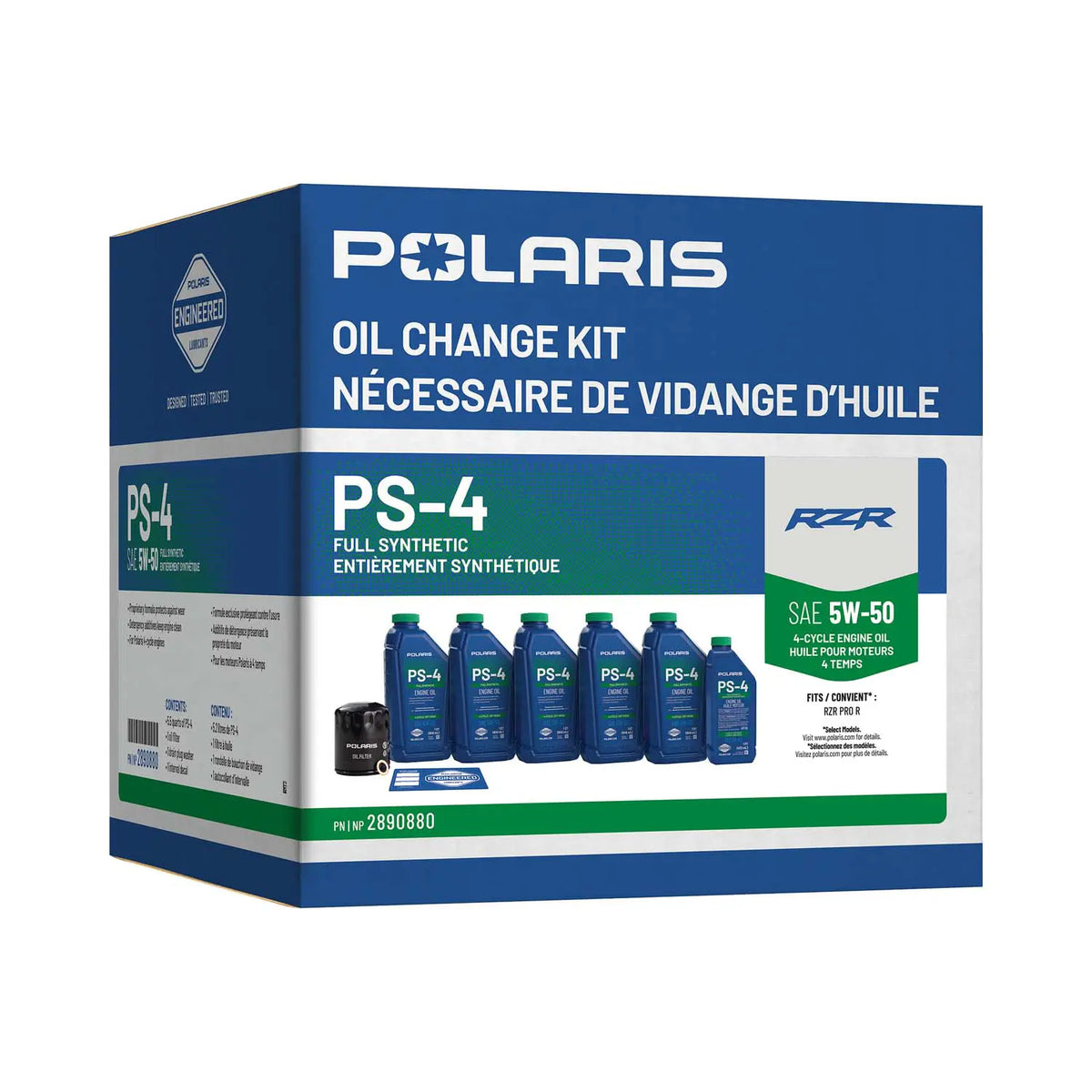 Polaris PS-4 5W-50 Oil Change Kit for 2022-2025 RZR Pro R & Pro R 4 | 2890880