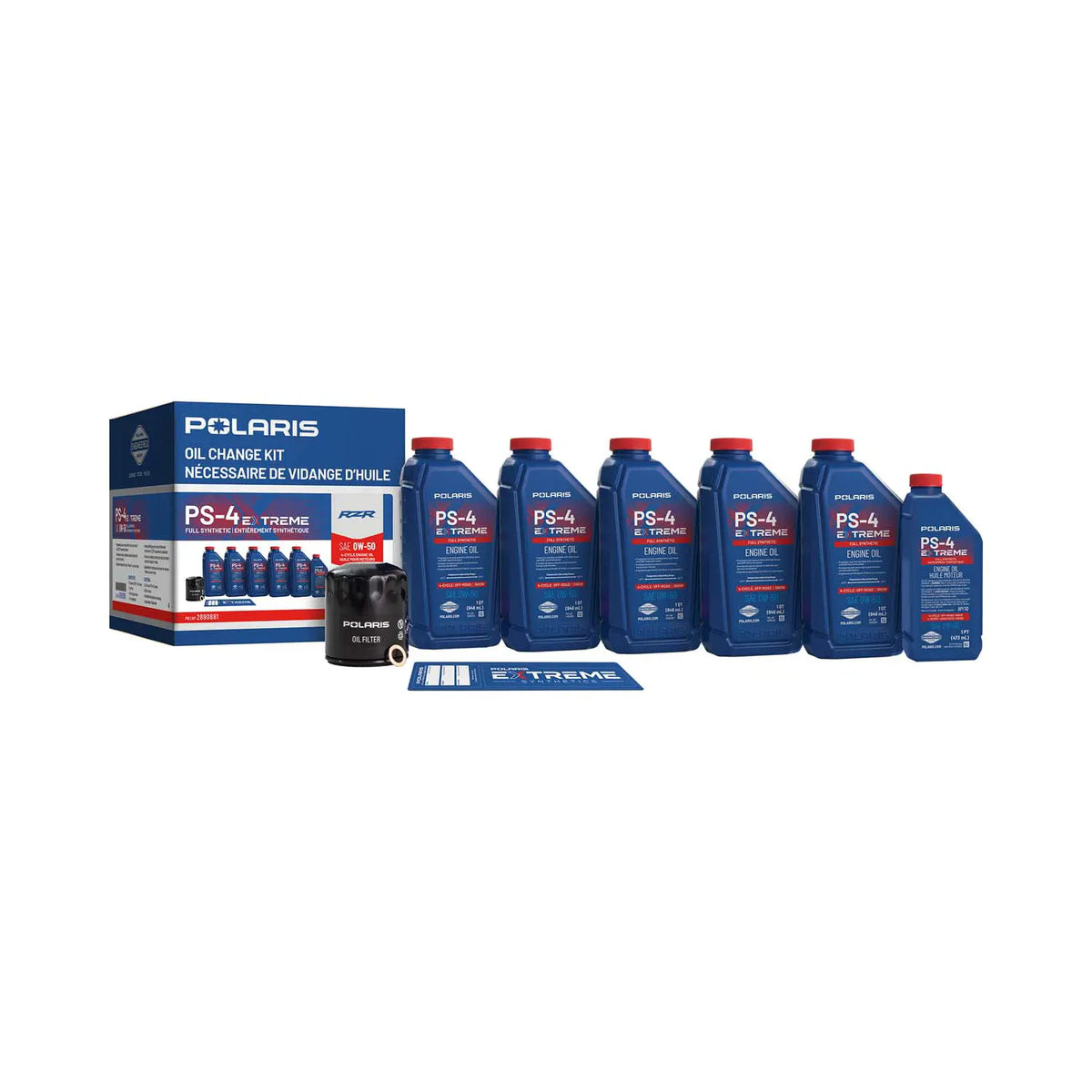 Polaris PS-4 Extreme 0W-50 Oil Change Kit for 2022-2026 RZR Pro R & Pro R 4 | 2890881