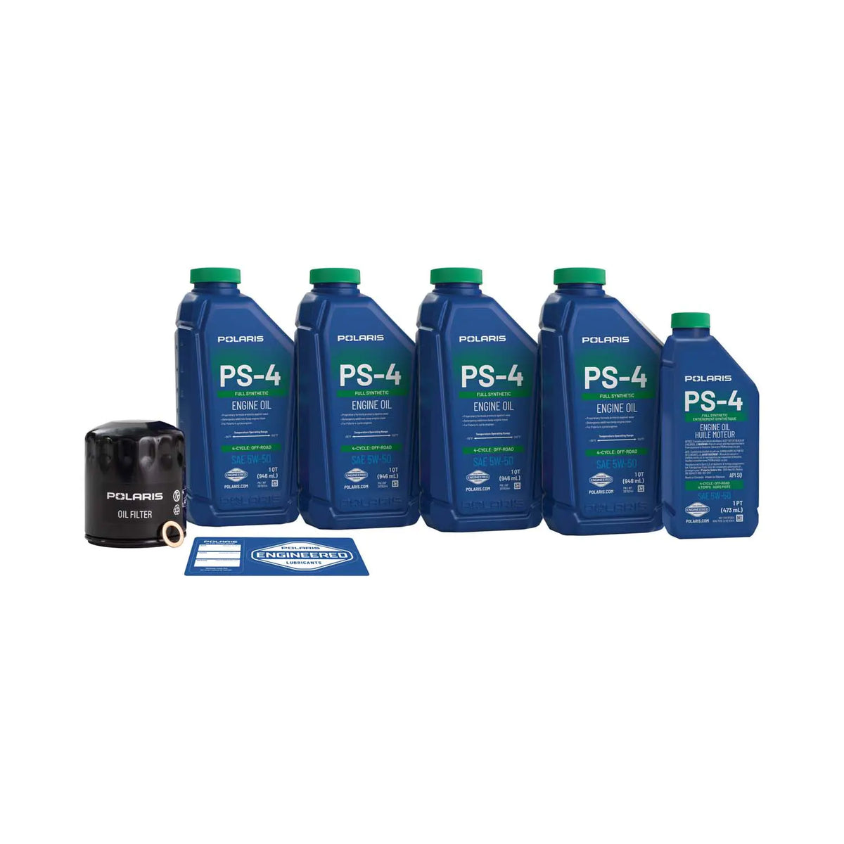 Polaris PS-4 5W-50 Oil Change Kit for 2024-2026 RANGER XD 1500 | 2890882