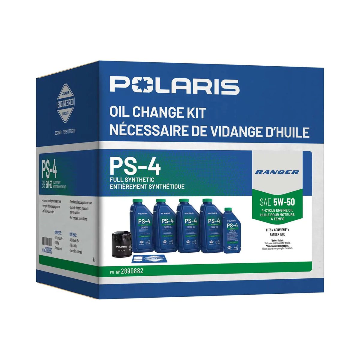 Polaris PS-4 5W-50 Oil Change Kit for 2024-2026 RANGER XD 1500 | 2890882