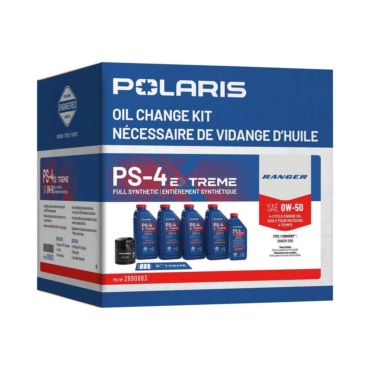 Polaris PS-4 Extreme 0W-50 Oil Change Kit for RANGER XD 1500 | 2890883
