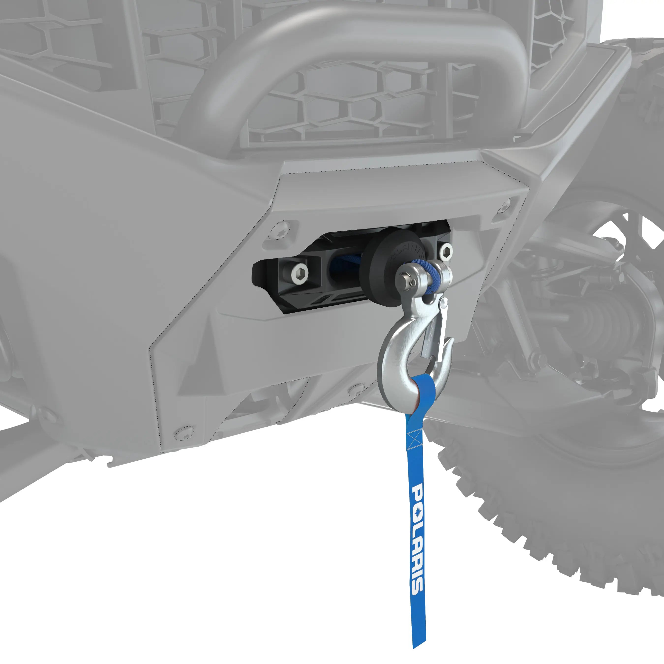 Polaris RZR SxS Pro Series 6,000 LB Winch Kit with Synthetic Rope | 2891662, 2884341, 2890403