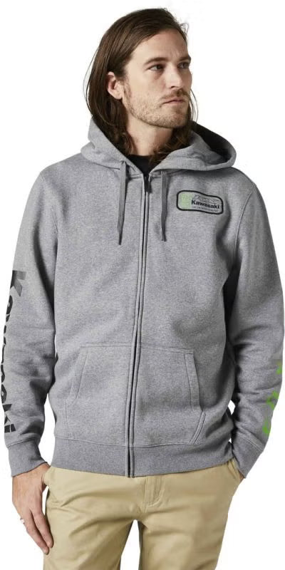 Fox Racing Fox x Kawasaki Zip Hoodie - Heather Graphite Grey