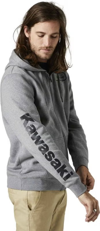 Fox Racing Fox x Kawasaki Zip Hoodie - Heather Graphite Grey