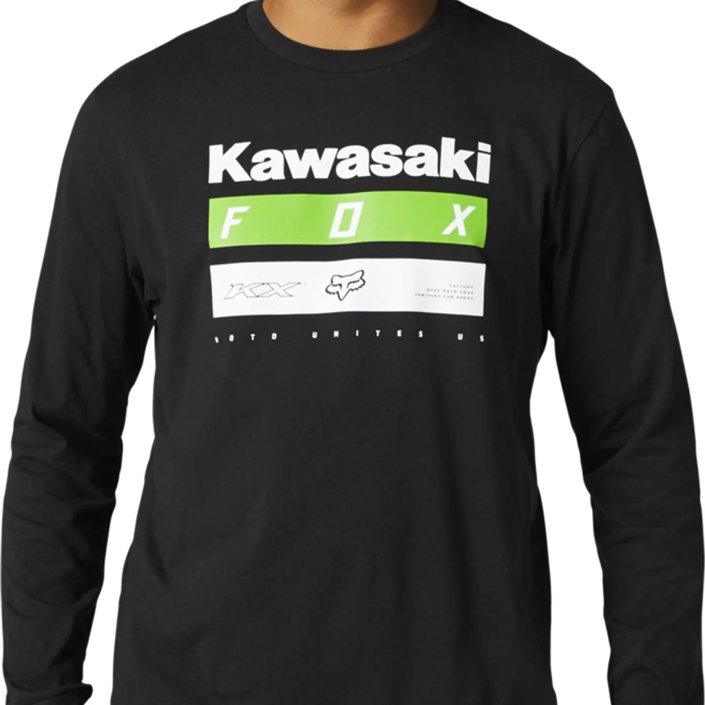 Fox Racing x Kawasaki Stripes Long Sleeve Premium Tee | Large