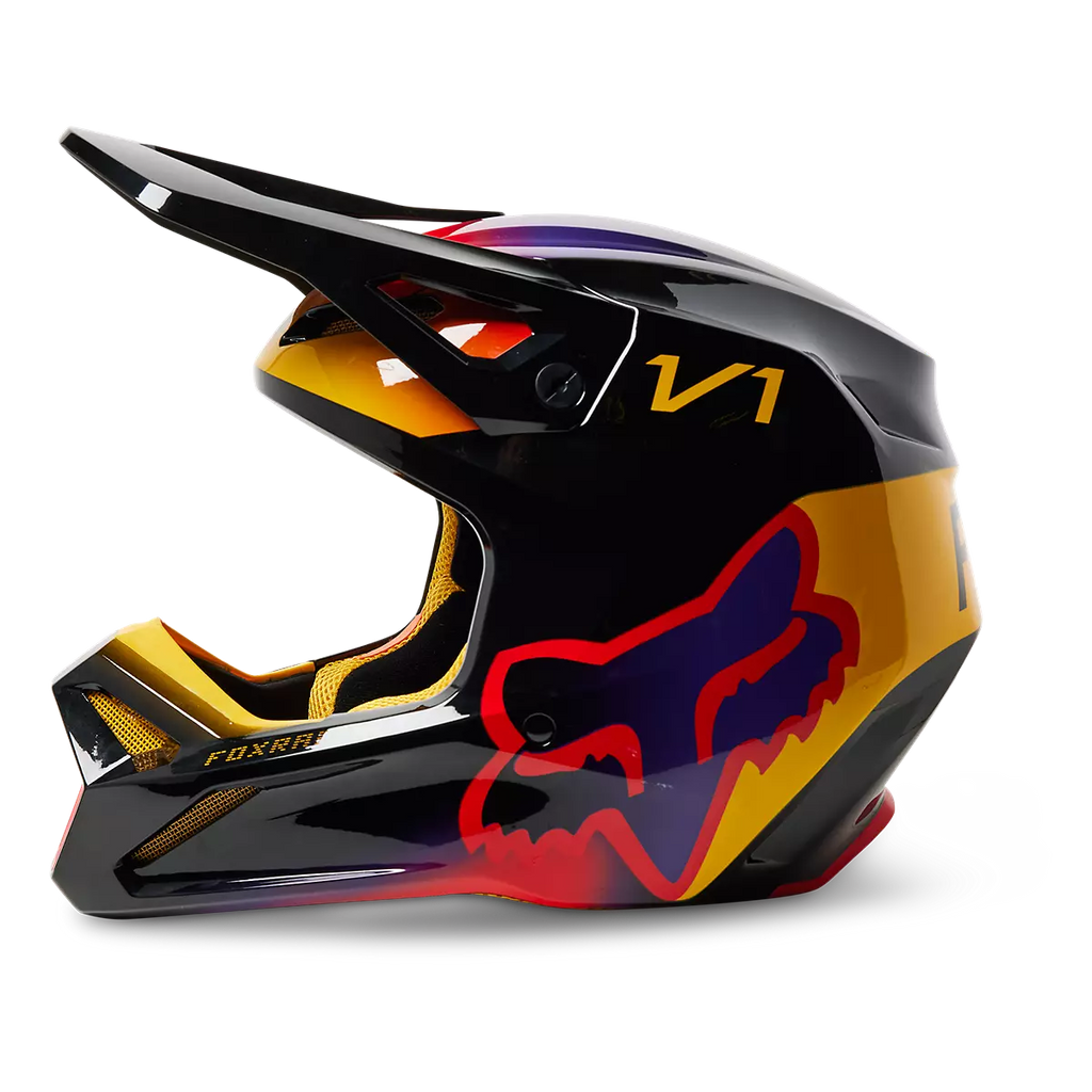 Fox Racing V1 Toxsyk Motocross Helmet - Black