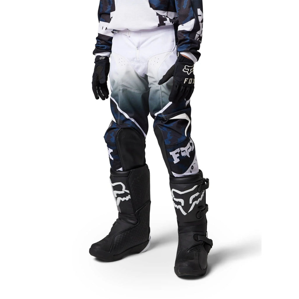 Fox Racing Youth 180 Nuklr Motocross Pants - White/Black/Navy Blue