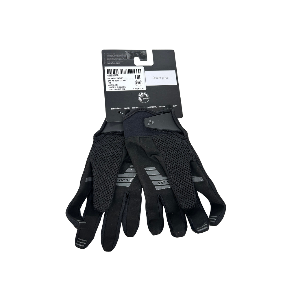 Can-Am Men’s Mesh Riding Gloves – Black