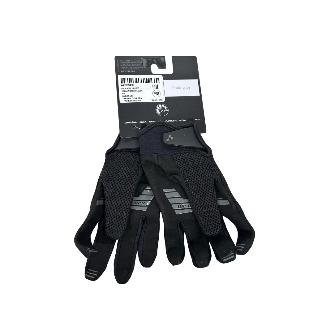 Can-Am Men’s Mesh Riding Gloves – Black