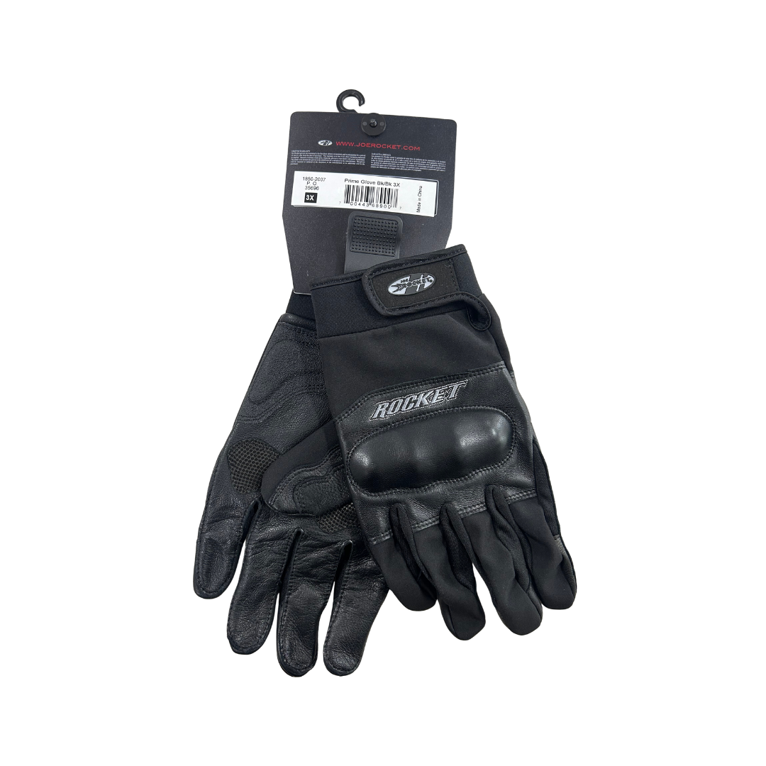 Joe Rocket Prime Motorcycle Gloves – Black | 3XL