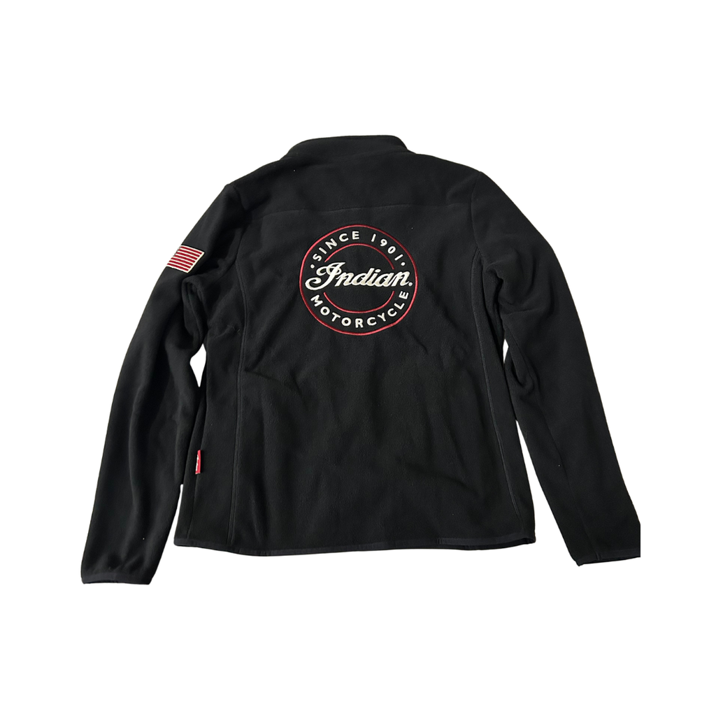 Indian Motorcycle Women's Zip Through Fleece Jacket Black