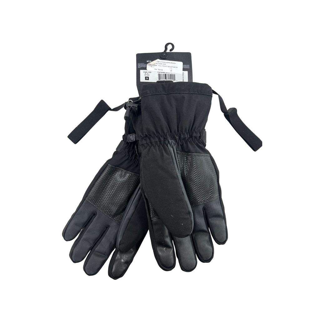 Joe Rocket Full Blast Waterproof Snowmobile Gloves – Black | 2XL
