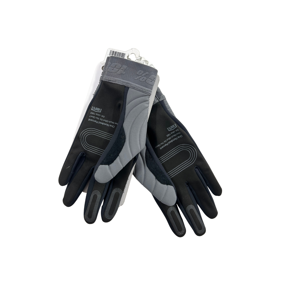 100% Brisker Xtreme Cold-Weather Riding Gloves – Charcoal | Large