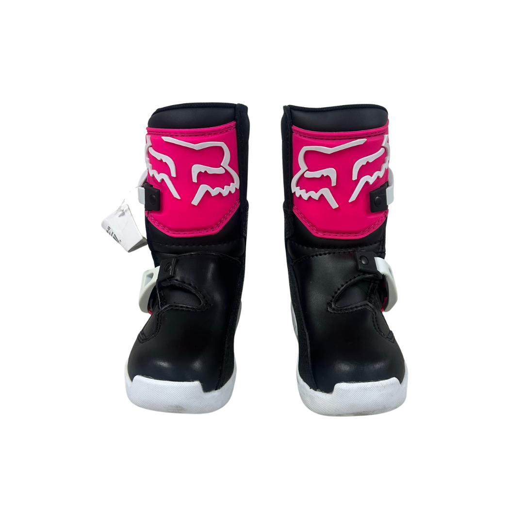 Fox Racing Kids Comp Motocross Boots - Black/Pink