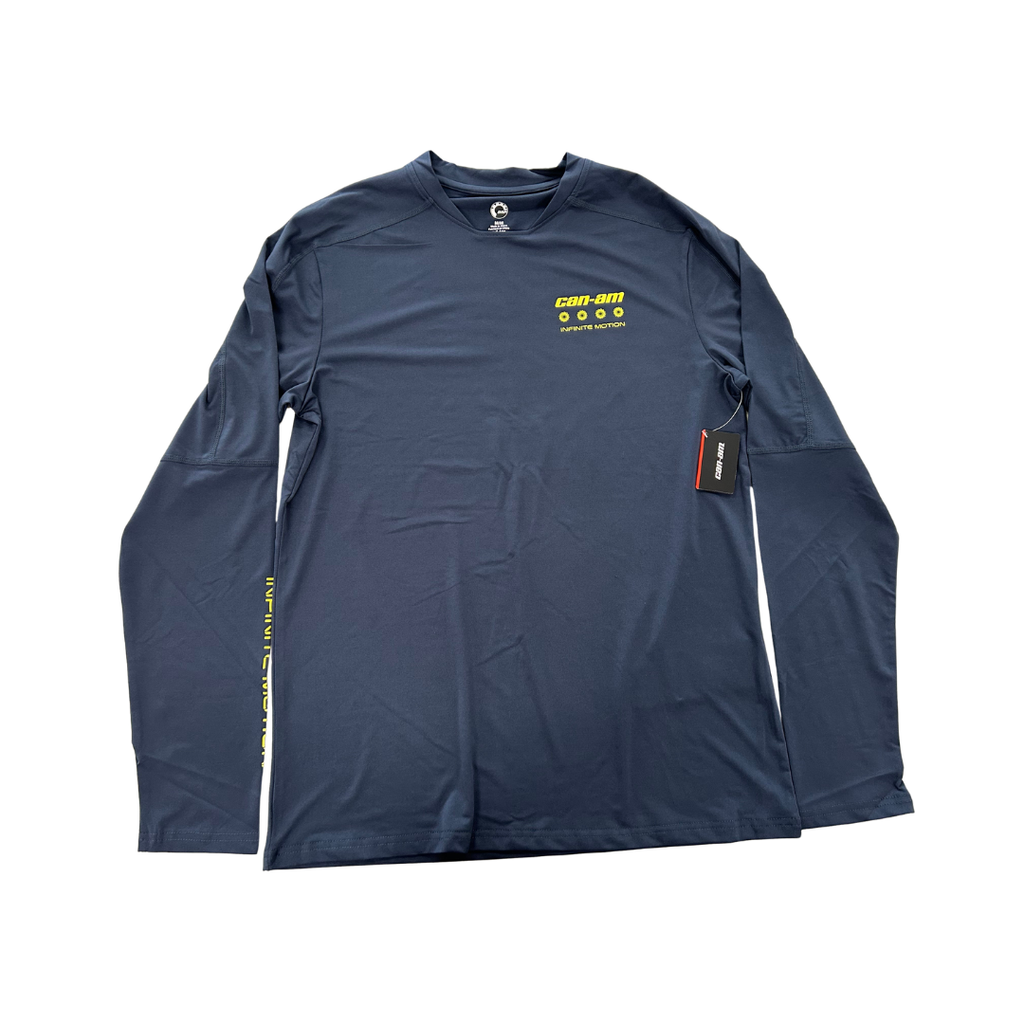 Can-Am Men’s Performance Long-Sleeve Shirt – Indigo Blue