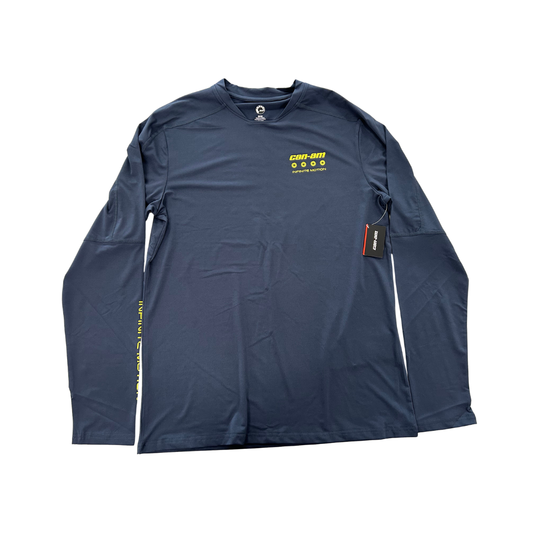 Can-Am Men’s Performance Long-Sleeve Shirt – Indigo Blue