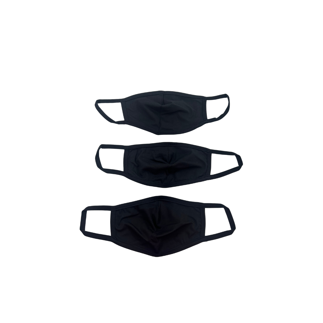 Kawasaki 3-Pack Reusable Face Masks – Black