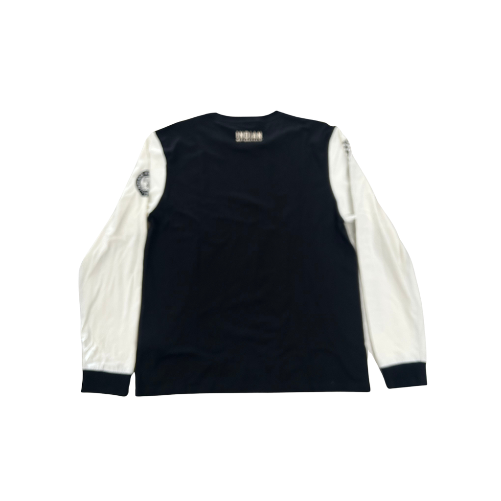Indian Motorcycle Men’s Colorblock Racing Long Sleeve T-Shirt – Black