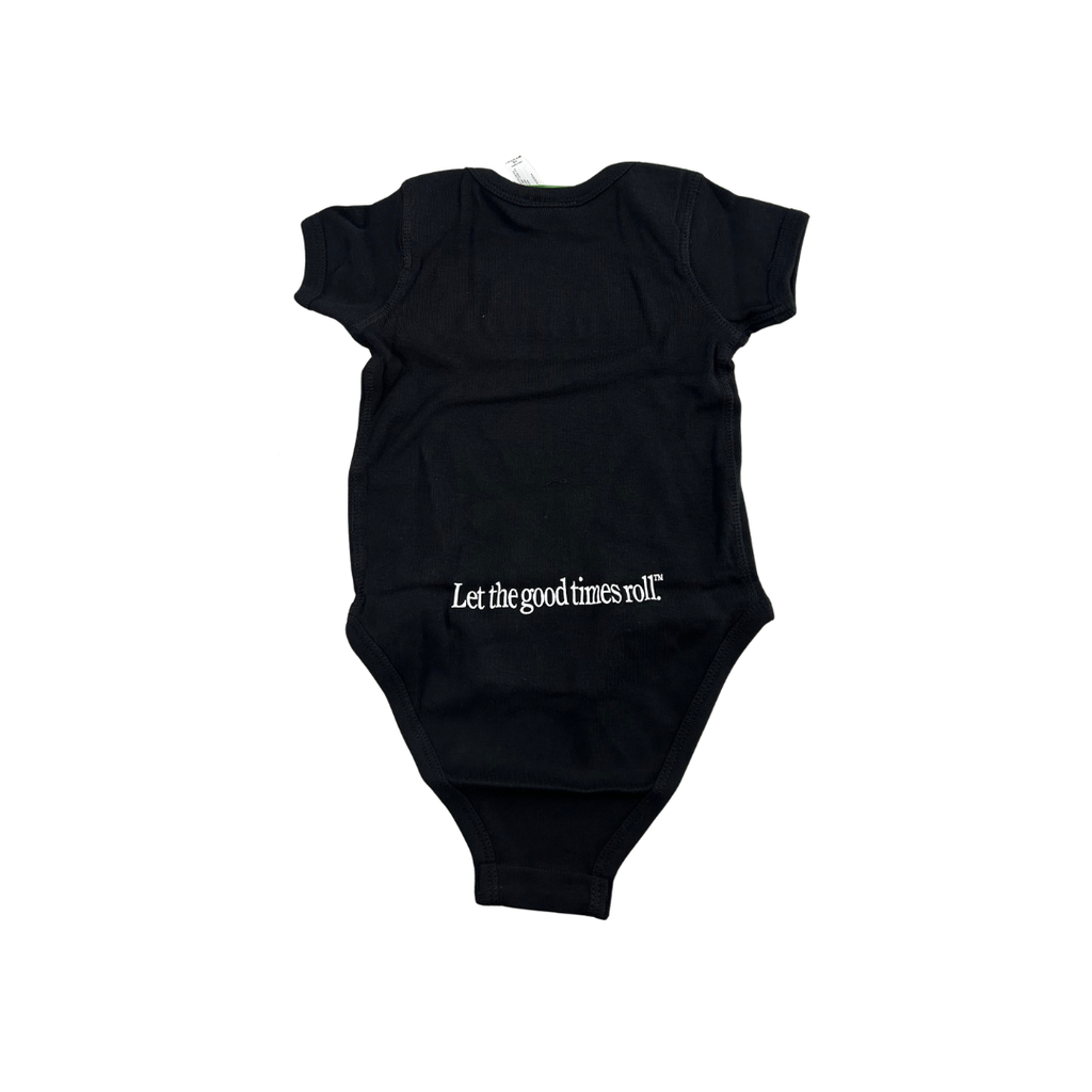Kawasaki Infant 3 Green Lines Onesie – Black