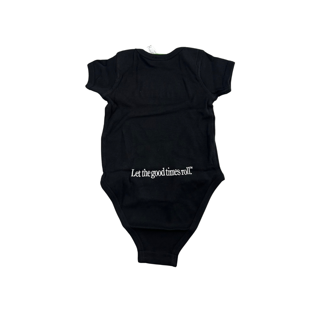 Kawasaki Infant 3 Green Lines Onesie – Black