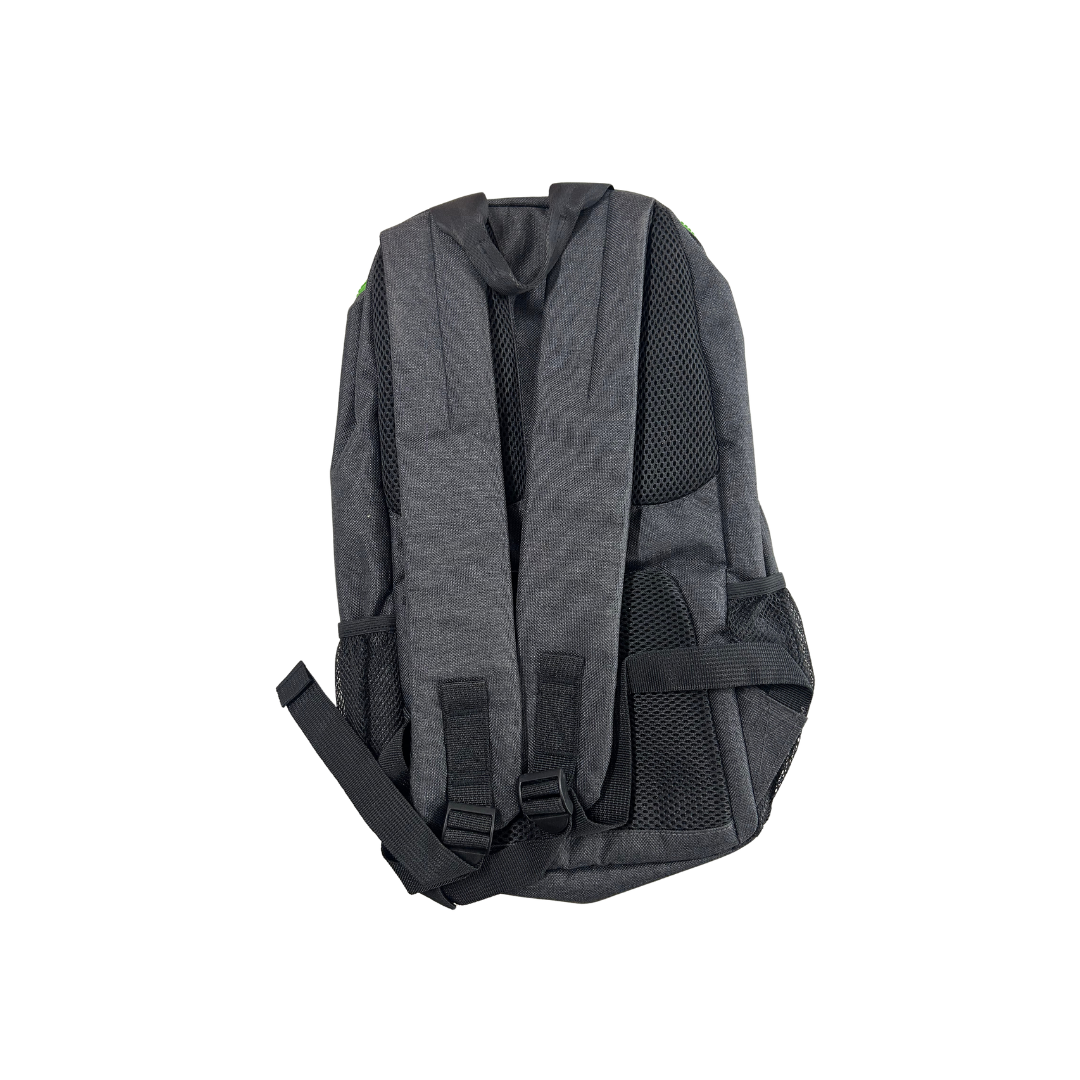 Kawasaki 3-Line Racing Slim Backpack – Dark Gray/Green