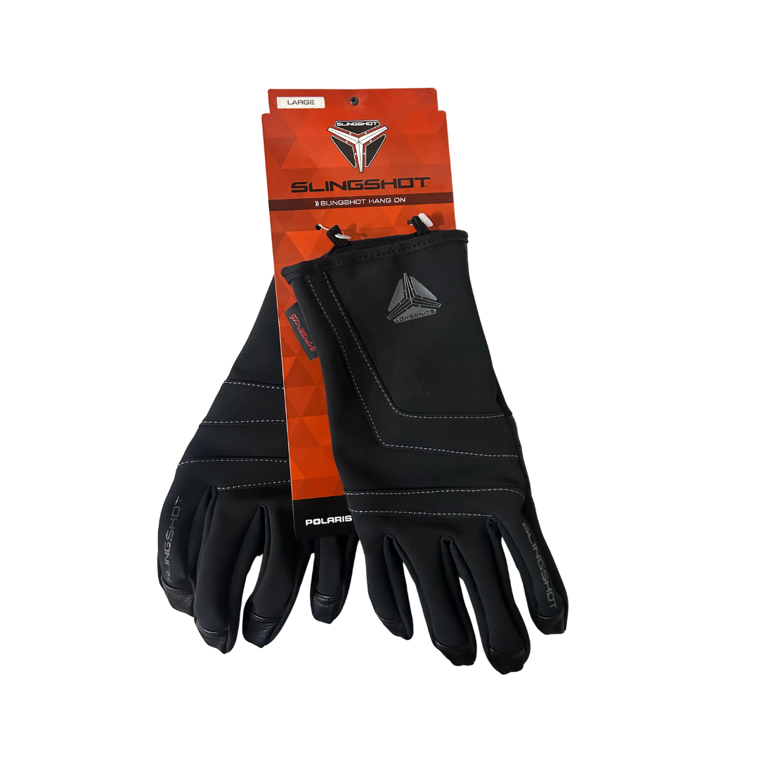 Polaris Slingshot Hang On Leather Driver Gloves Black Large