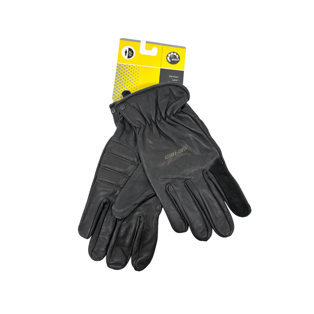Can-Am Men’s Blake Leather Riding Gloves – Black