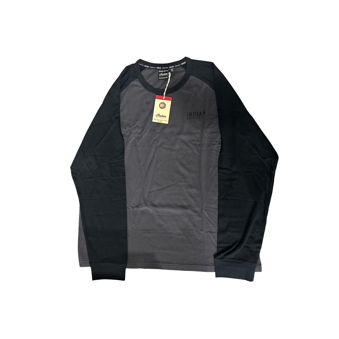 Indian Motorcycle Men’s IMC Raglan Tee – Charcoal