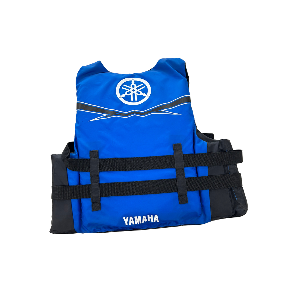 Yamaha Men’s Value Nylon 3-Buckle PFD Life Jacket – Blue/Black/White – 2XL