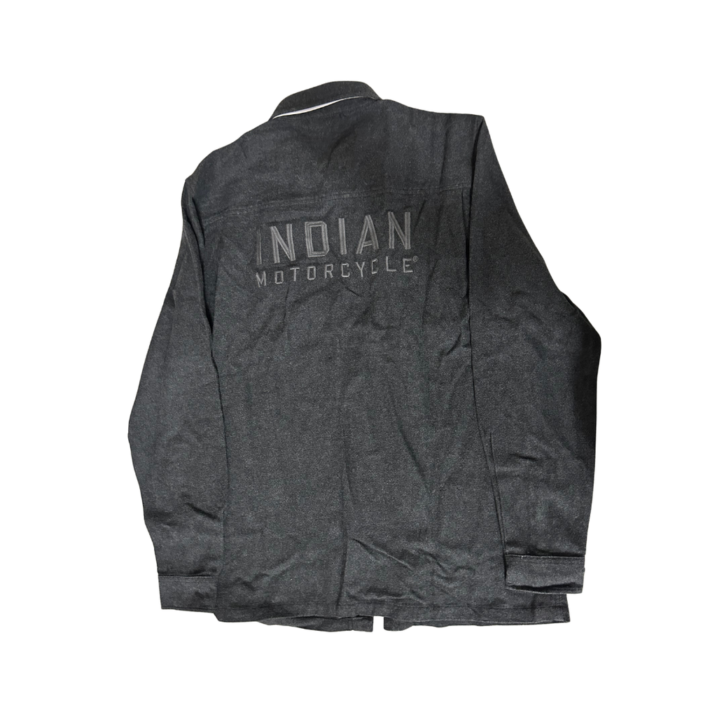 Indian Motorcycle Men's Flannel Twill Shirt Gray