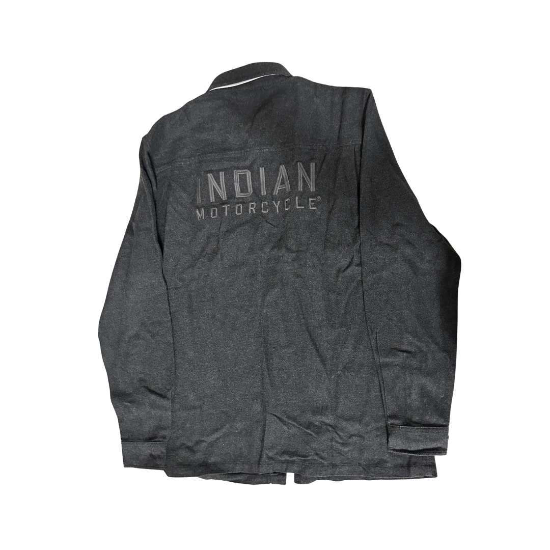 Indian Motorcycle Men's Flannel Twill Shirt Gray