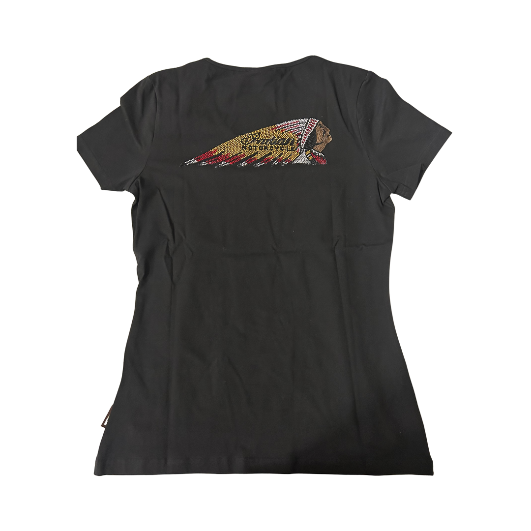 Indian Motorcycle Women’s Diamante T-Shirt – Black