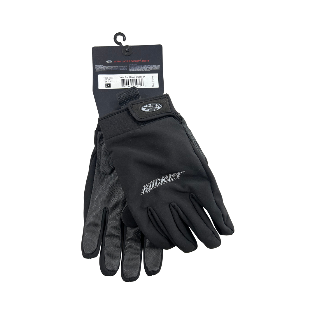 Joe Rocket Crew Pro Waterproof Motorcycle Gloves – Black