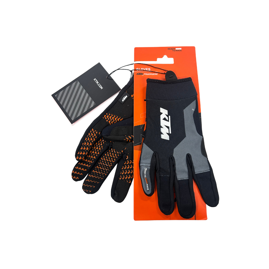KTM Racetech Off-Road Gloves – Black/Grey/Orange